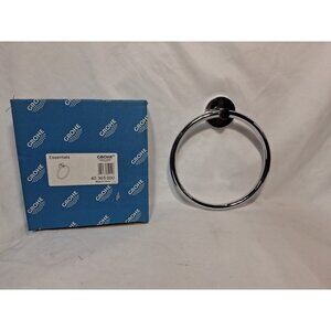 Grohe 40365001 Essentials Towel Ring, Polished Chrome, 7" dia.